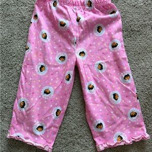 Y2K Pink Kids Pajamas with Dora Character Print